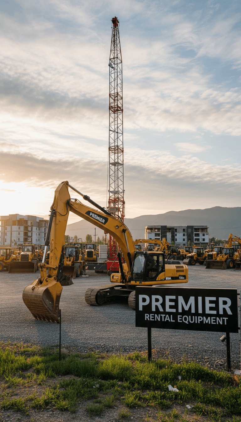 Attrezzature edili professionali pronte per il noleggio