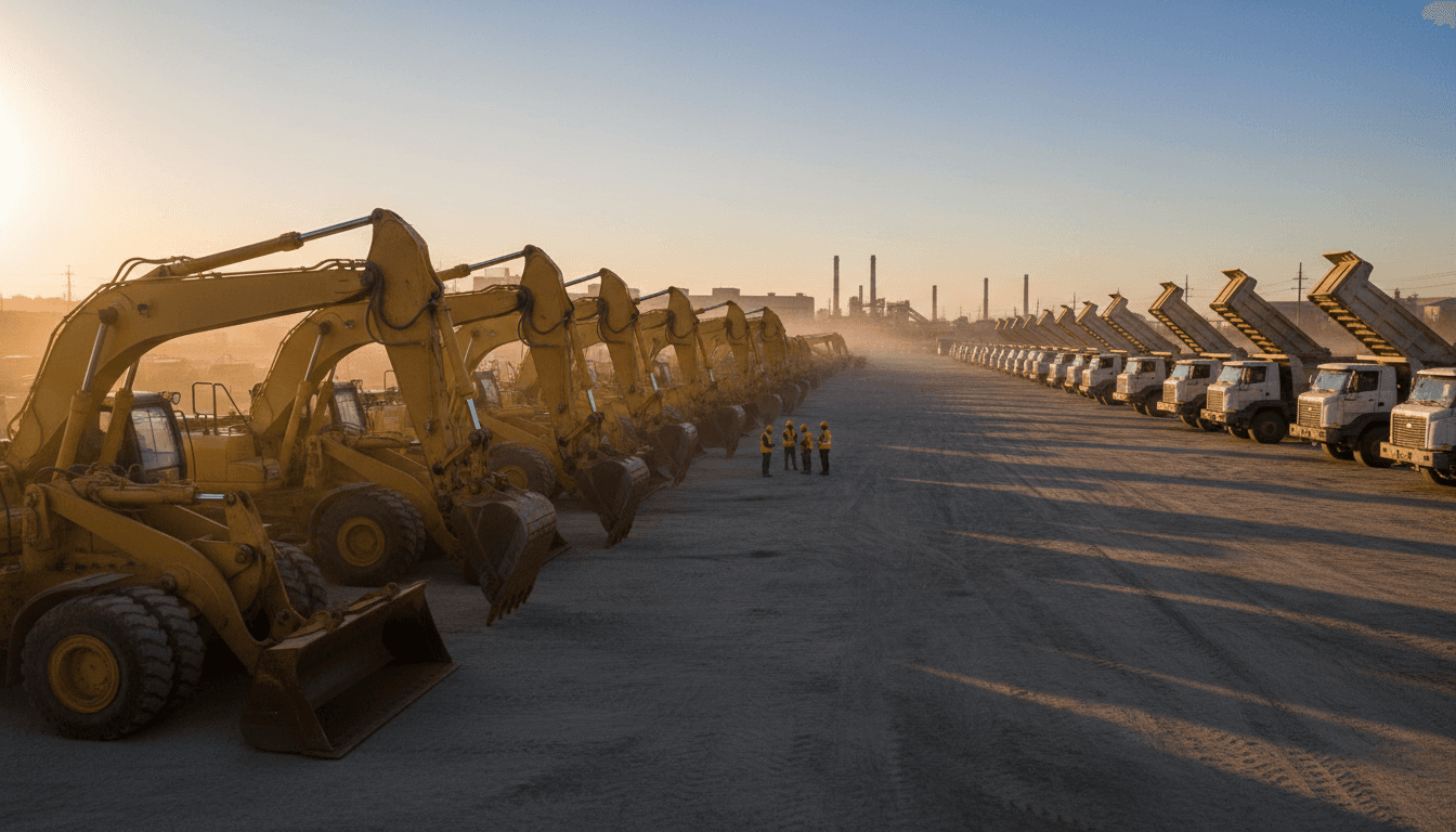 Flotta di attrezzature OLIMPIA NOLEGGI pronta all'uso